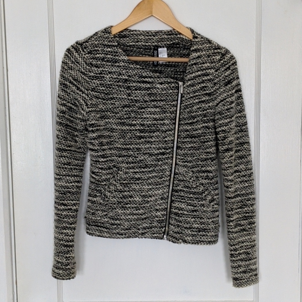 H&M Collarless Knit Jacket